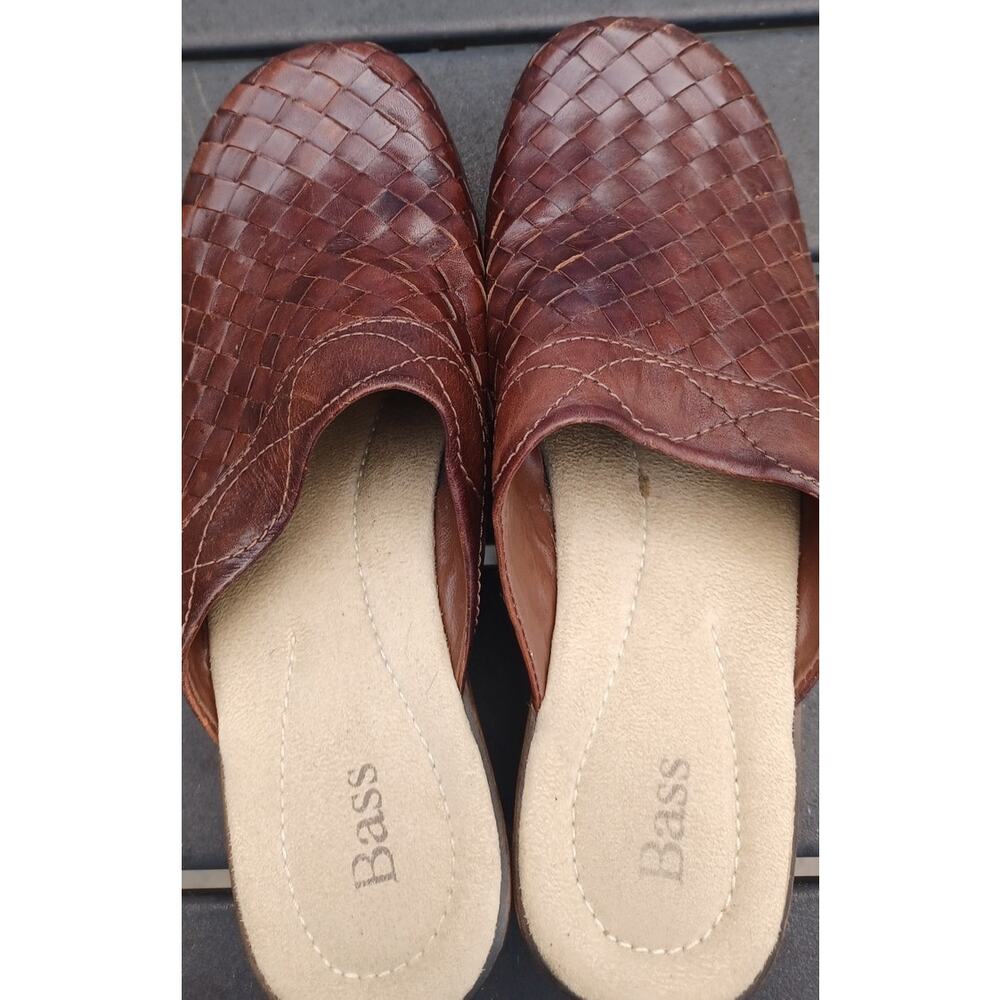 Bass Judy Brown Woven Leather Mule Clogs Women’s 8M Boho Cottagecore - Picture 11 of 11